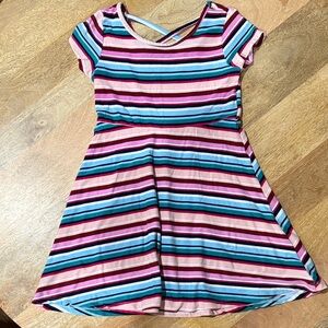 Aeropostale Kids Striped Dress in Pink and Blue